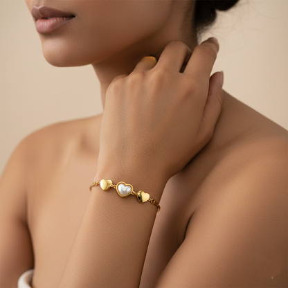 Golden Luxe Baguette Stone Bracelet | Italian Gold Plated (Copy) SACH JEWELS