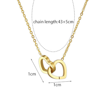 Entangled Hearts Necklace | Italian Gold Plated - SACH JEWELS