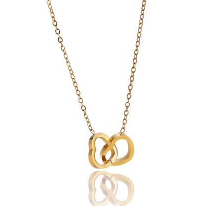 Entangled Hearts Necklace | Italian Gold Plated SACH JEWELS