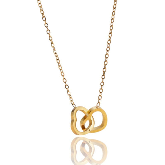Entangled Hearts Necklace | Italian Gold Plated SACH JEWELS