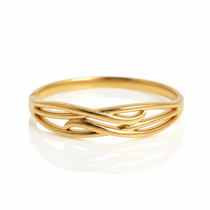 Eternal Waves Premium Cuff | Italian Gold Plated SACH JEWELS