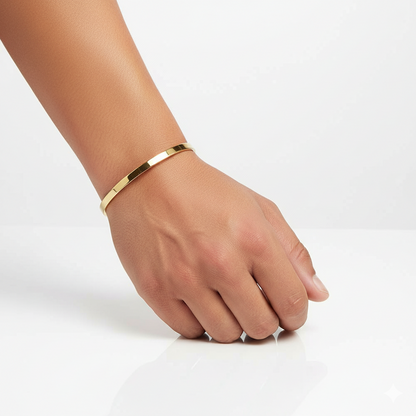 Luxe Curve 18K Gold Open Cuff | Italian Gold Plated SACH JEWELS