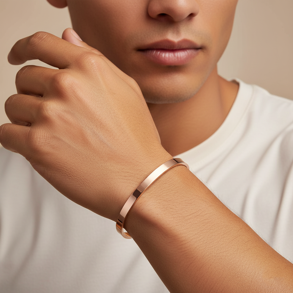 Blush Aura Rose Gold Cuff | Italian Rose Gold Plated SACH JEWELS