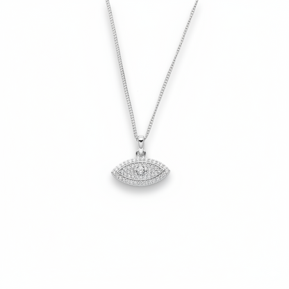 Diamond Studded Eye Necklace | 925 Sterling Silver SACH JEWELS