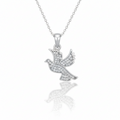 Love Bird Diamond Studded Necklace | 925 Sterling Silver SACH JEWELS