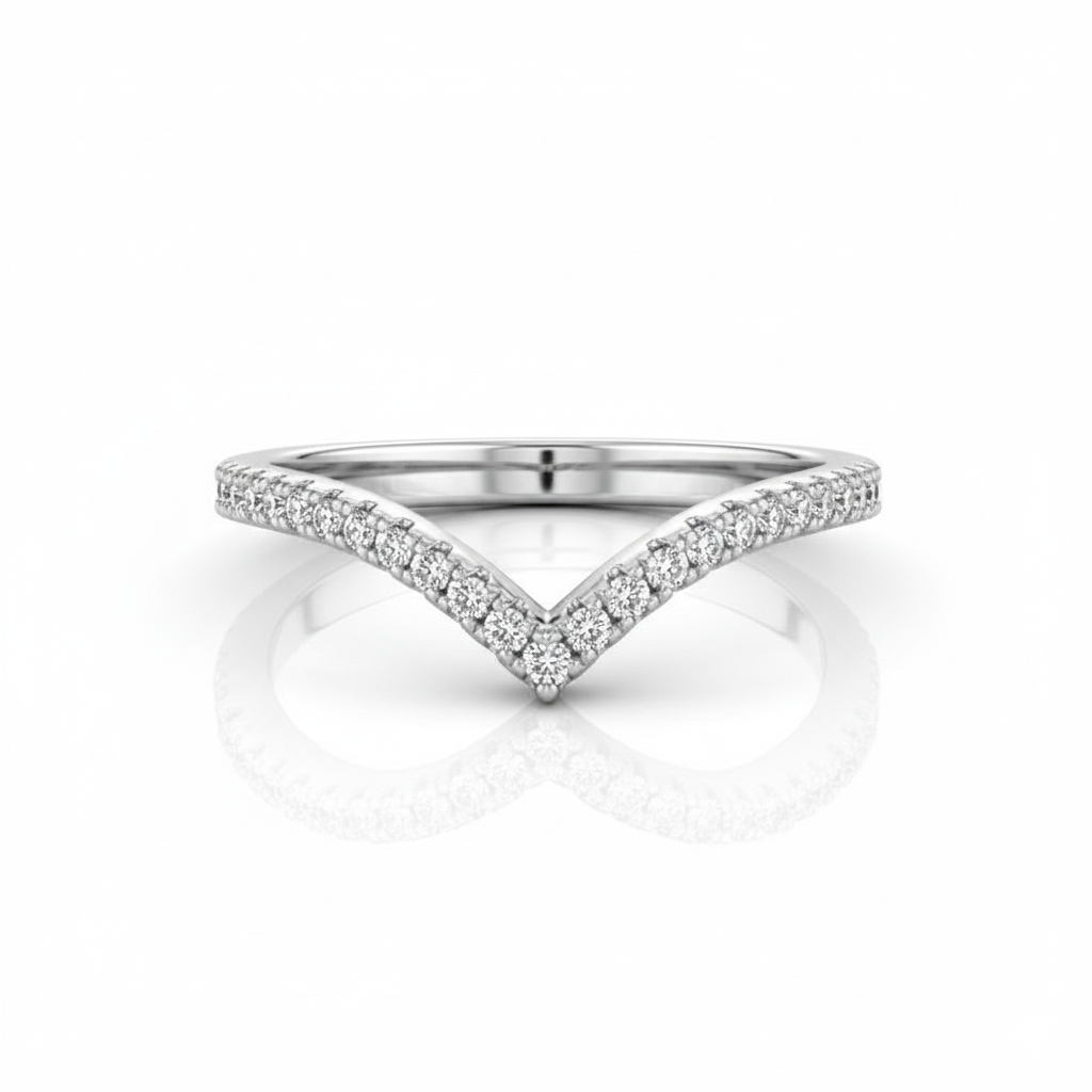 Women Sleek Diamond Ring | Italian Silver Plated SACH JEWELS