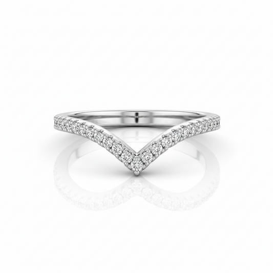 Women Sleek Diamond Ring | Italian Silver Plated SACH JEWELS