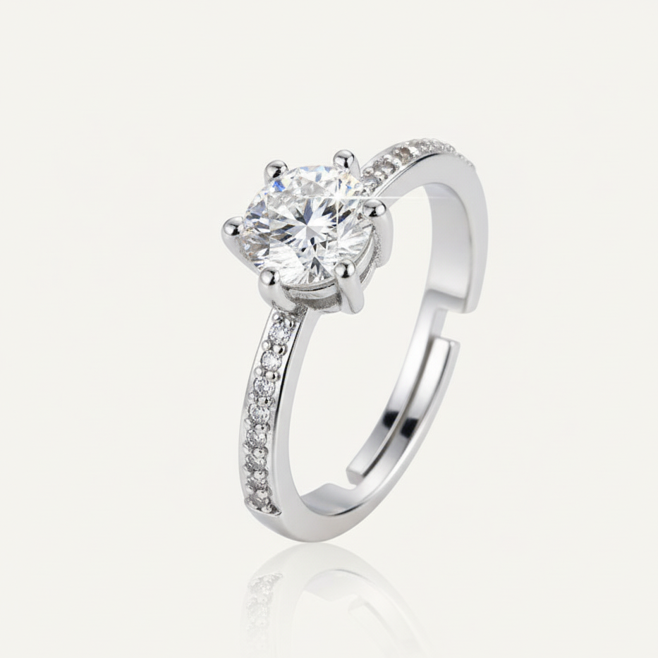 Women Graceful Diamond Ring | Italian Silver Plated SACH JEWELS