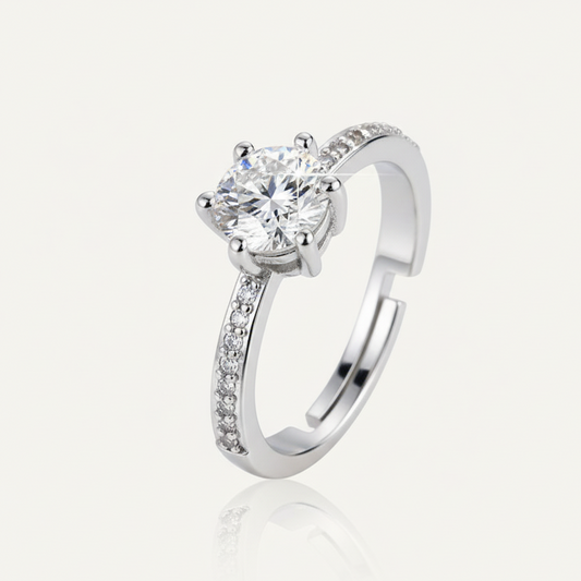 Women Graceful Diamond Ring | Italian Silver Plated SACH JEWELS