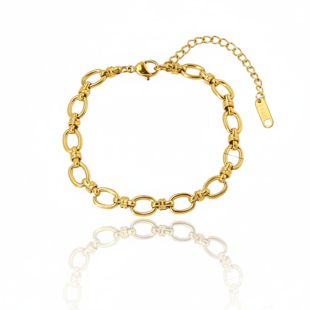 Golden Luxe Knot-Link Bracelet | Italian Gold Plated SACH JEWELS