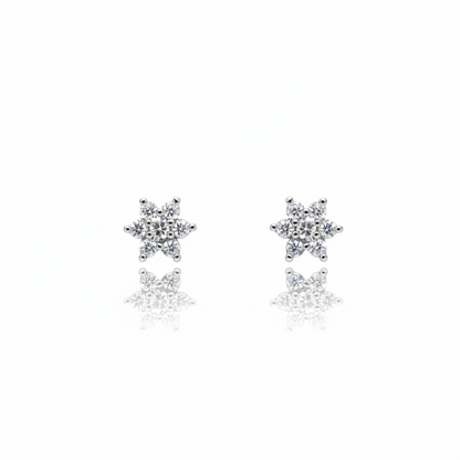 Shooting Star Diamond Studded Stud Earrings | 925 Sterling Silver SACH JEWELS