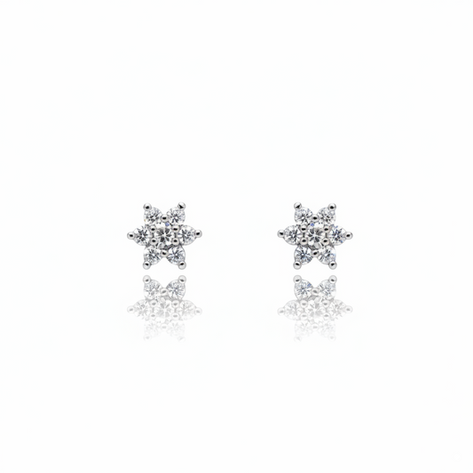 Shooting Star Diamond Studded Stud Earrings | 925 Sterling Silver SACH JEWELS