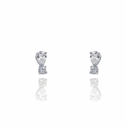 Dainty Diamond Drop Earrings | 925 Sterling Silver SACH JEWELS