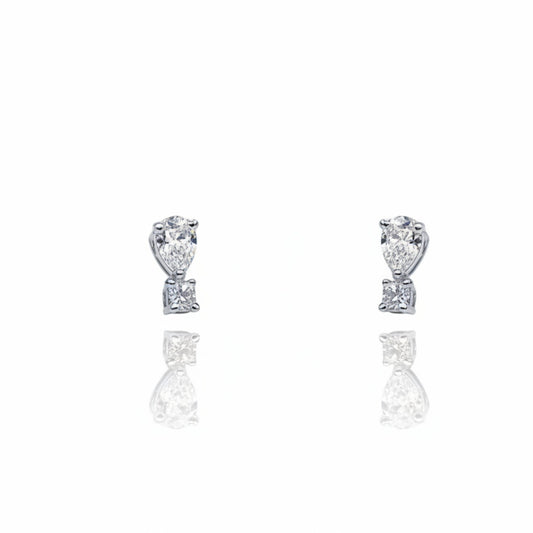 Dainty Diamond Drop Earrings | 925 Sterling Silver SACH JEWELS