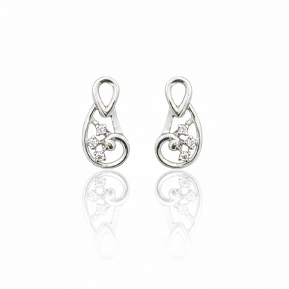 Designer Diamond Stud Earrings | 925 Sterling Silver SACH JEWELS