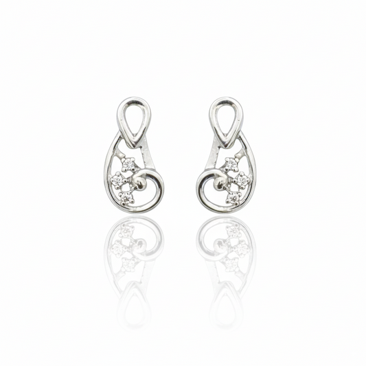 Designer Diamond Stud Earrings | 925 Sterling Silver SACH JEWELS