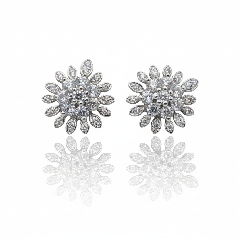 Multiple Petal Flower Earring | 925 Sterling Silver SACH JEWELS
