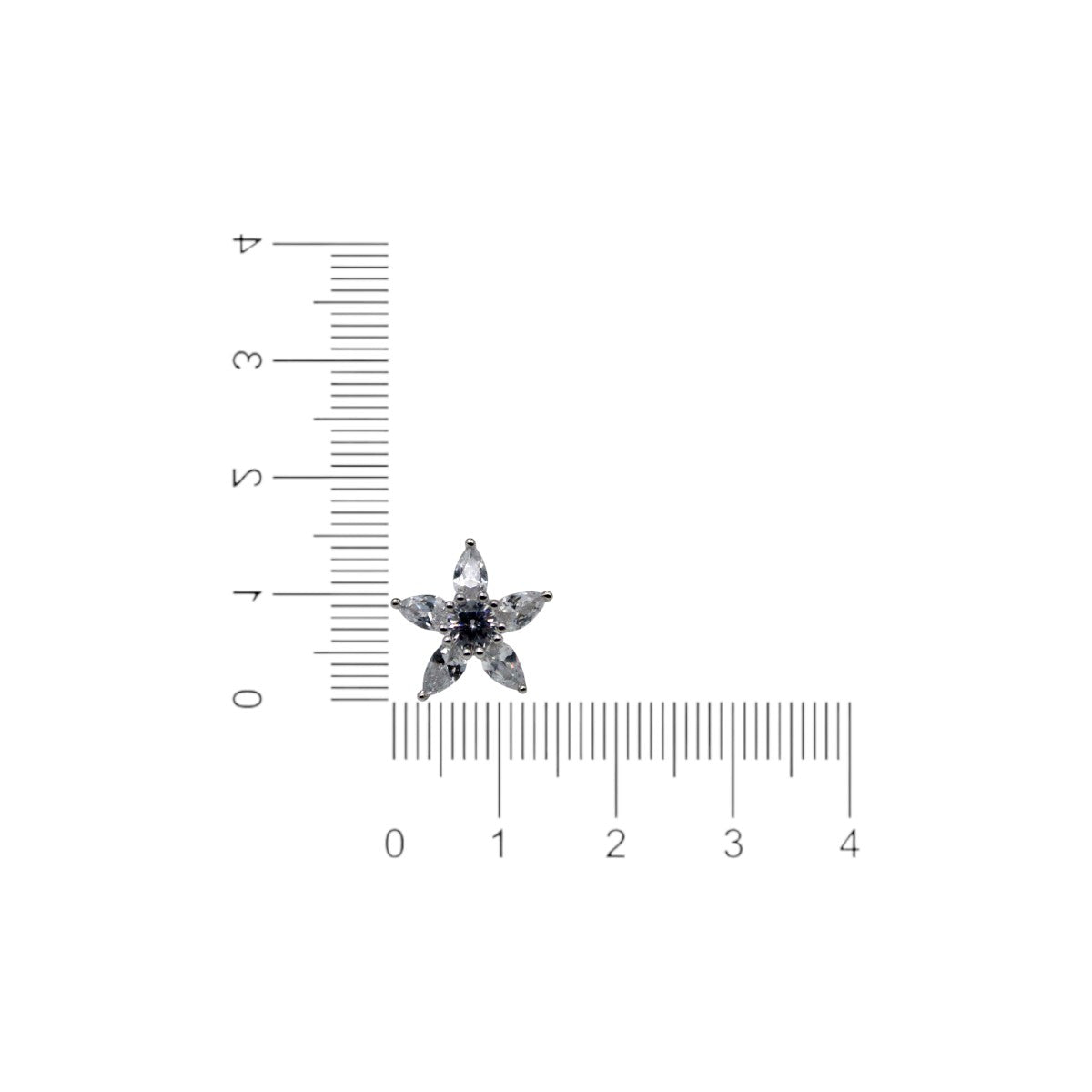 Star Diamond Studded Stud Earrings | 925 Sterling Silver