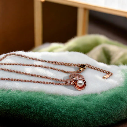 Rare Pearl Necklace | Rose Gold Plated - SACH JEWELS