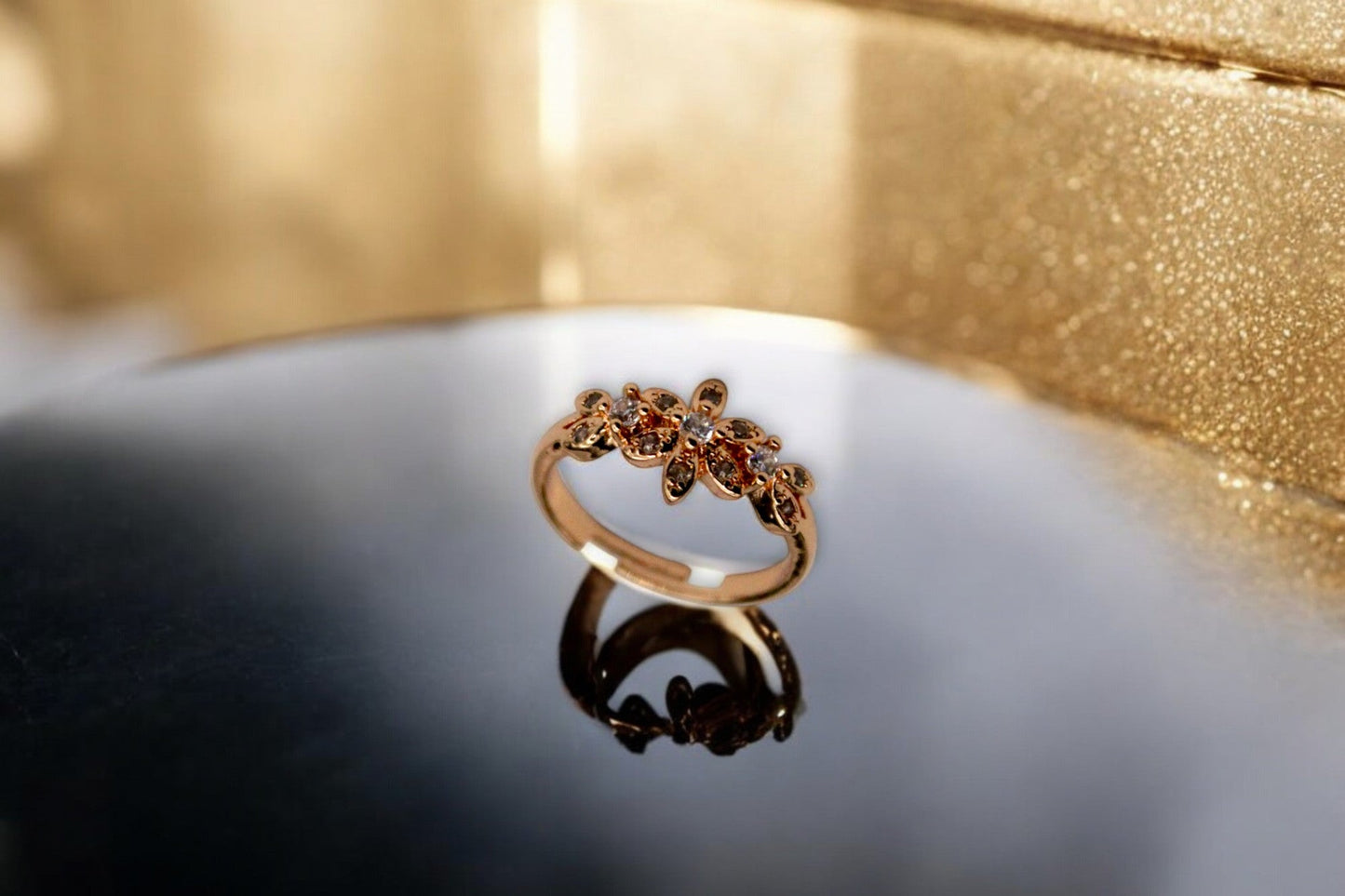 Queen Flower Ring | Rose Gold Plated - SACH JEWELS