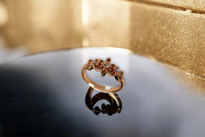 Queen Flower Ring | Rose Gold Plated - SACH JEWELS