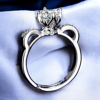 Women Diamond Collar Ring | Italian Silver Plated - SACH JEWELS