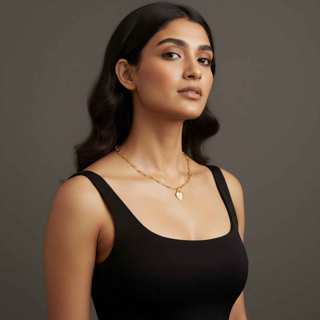 Gold Heart Initial Necklace | Italian Gold Plated SACH JEWELS