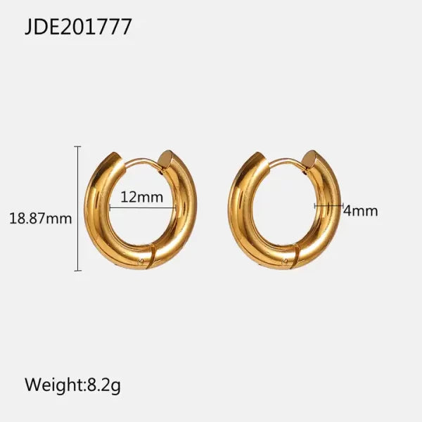 Gorgeous Golden Hoop Earrings | Italian Gold Plated SACH JEWELS