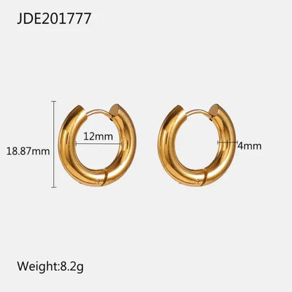 Gorgeous Golden Hoop Earrings | Italian Gold Plated SACH JEWELS