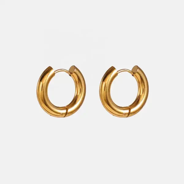 Gorgeous Golden Hoop Earrings | Italian Gold Plated SACH JEWELS