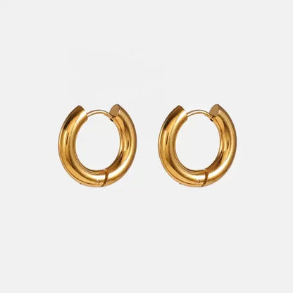 Gorgeous Golden Hoop Earrings | Italian Gold Plated SACH JEWELS