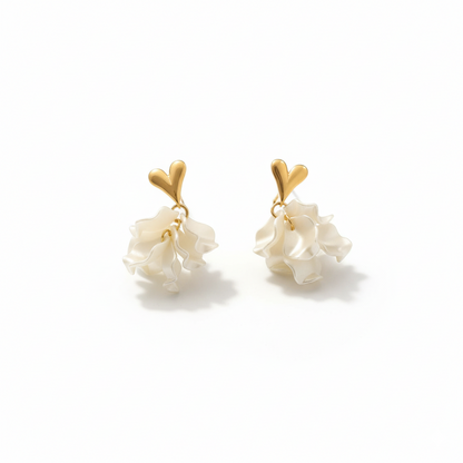 Golden Bloom Drop Earrings | Italian Gold Plated SACH JEWELS