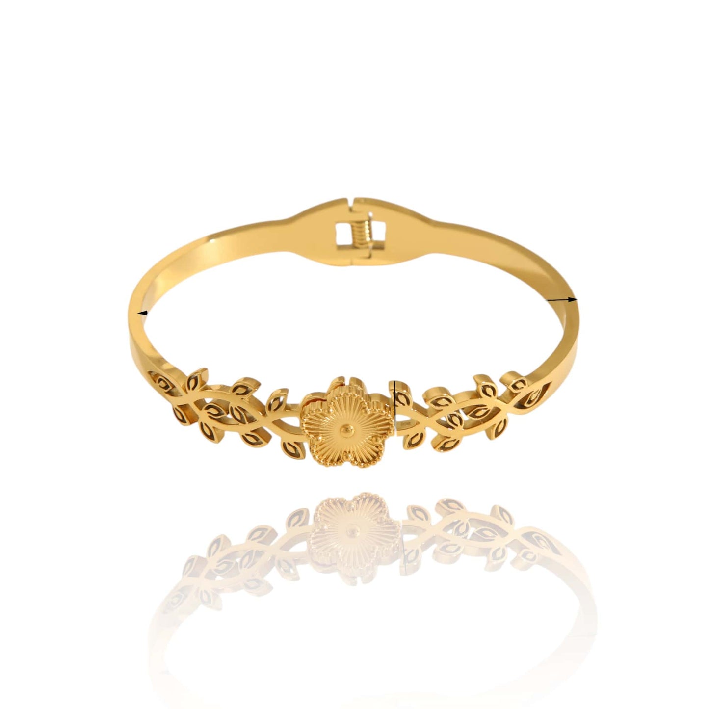 Royal Bloom Floral Cuffs | Italian Gold Plated SACH JEWELS