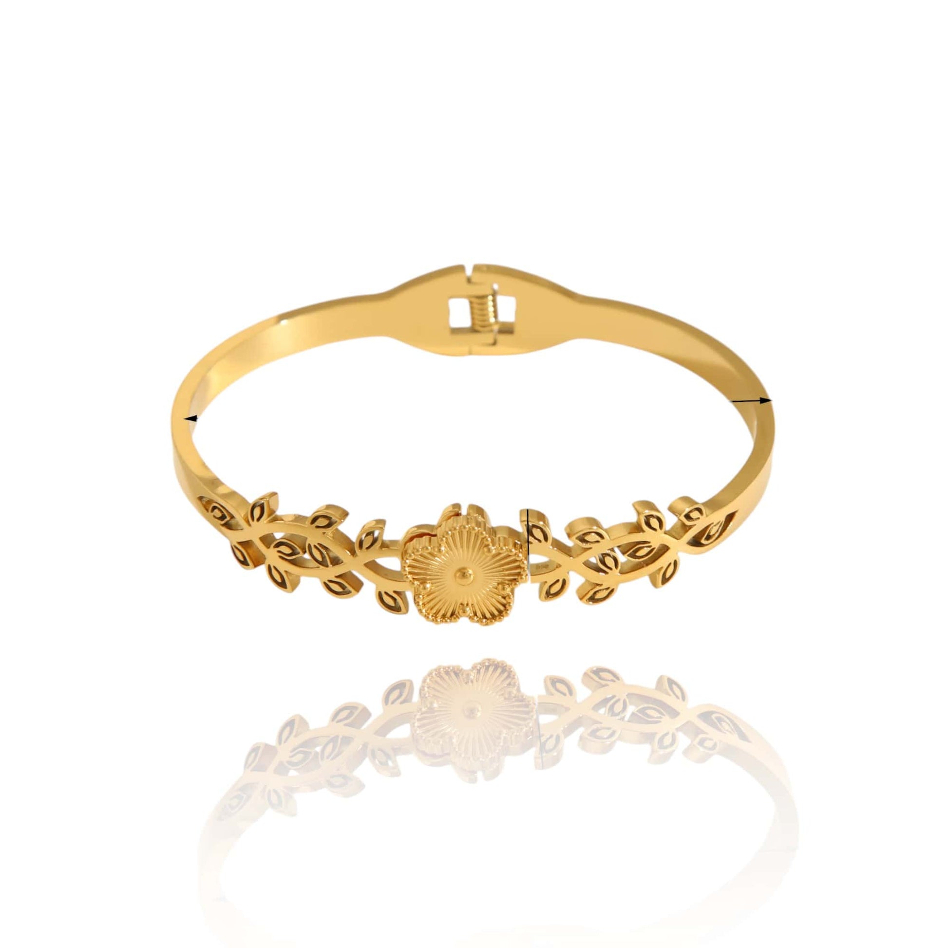 Royal Bloom Floral Cuffs | Italian Gold Plated SACH JEWELS