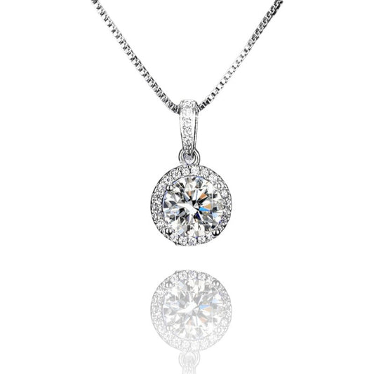 Gorgeous Diamond Pendant Necklace | Italian Silver Plated SACH JEWELS