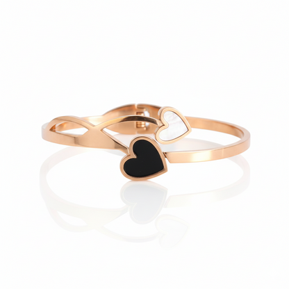 Intertwined Hearts Premium Cuff | Italian Rose Gold Plated SACH JEWELS