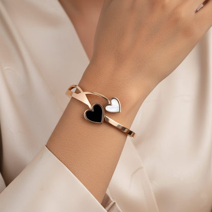 Intertwined Hearts Premium Cuff | Italian Rose Gold Plated SACH JEWELS