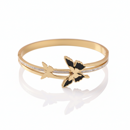 Butterfly Duo Anti-Tarnish Gold Cuff | Italian Gold Plated SACH JEWELS