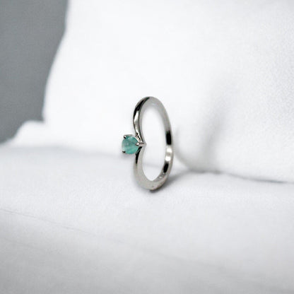 Bluish Grey Stone Ring | 925 Sterling Silver - SACH JEWELS
