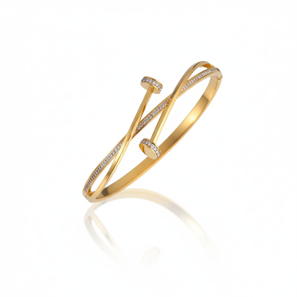 Infinity Cross Premium Cuff | Italian Gold Plated SACH JEWELS