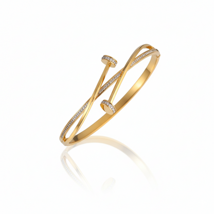 Infinity Cross Premium Cuff | Italian Gold Plated SACH JEWELS