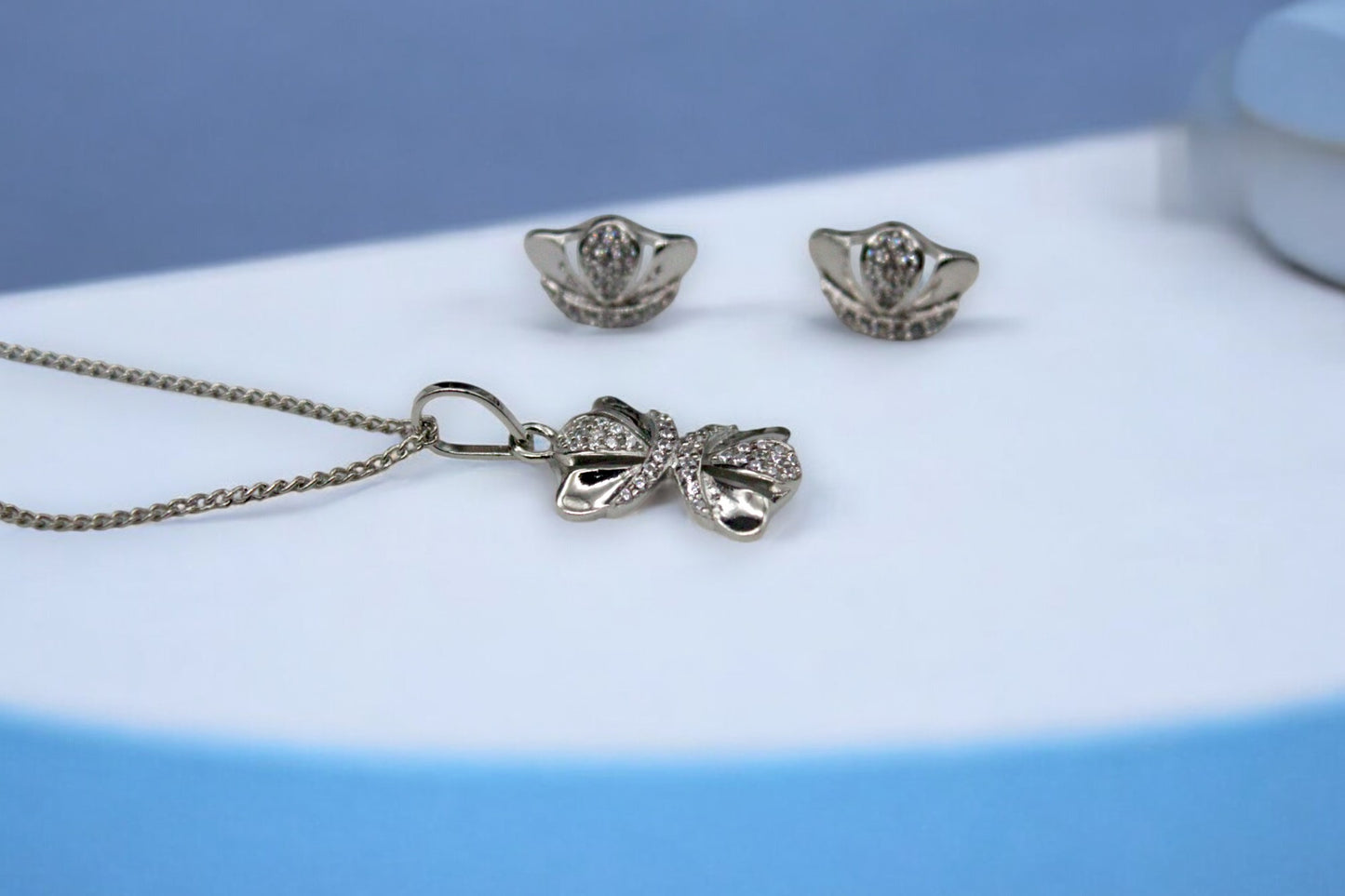 Premium Infinity Diamond Studded Pendant Set | 925 Sterling Silver