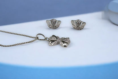 Premium Infinity Diamond Studded Pendant Set | 925 Sterling Silver