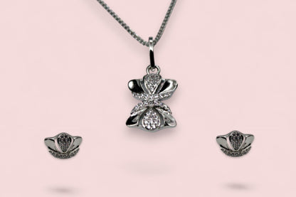 Premium Infinity Diamond Studded Pendant Set | 925 Sterling Silver