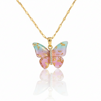 Aurora Butterfly Pendant Necklace | Italian Gold Plated SACH JEWELS