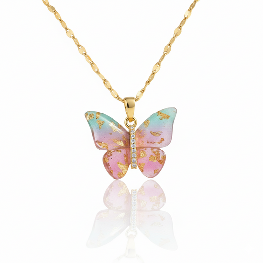 Aurora Butterfly Pendant Necklace | Italian Gold Plated SACH JEWELS