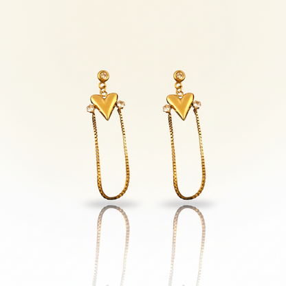 Looped in Love Drop Earrings | Italian Gold Plated SACH JEWELS