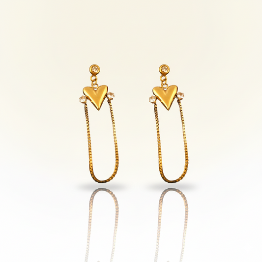 Looped in Love Drop Earrings | Italian Gold Plated SACH JEWELS