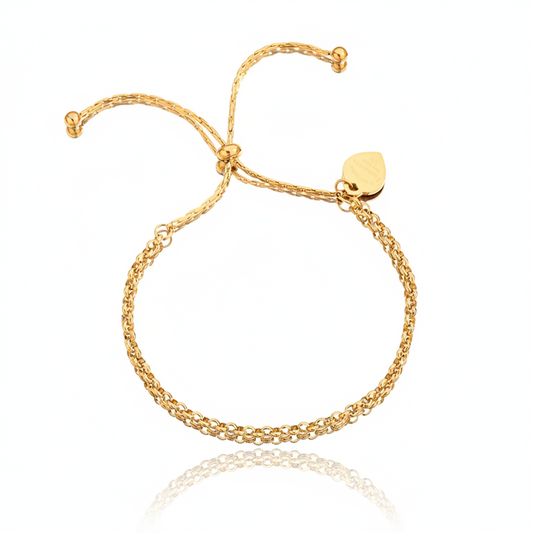 Amor Heart Chain Bracelet | Italian Gold Plated SACH JEWELS