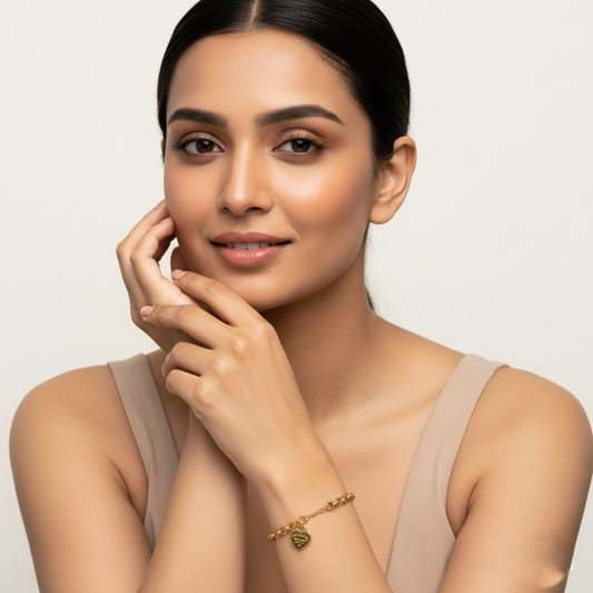 Amor Heart Chain Bracelet | Italian Gold Plated SACH JEWELS